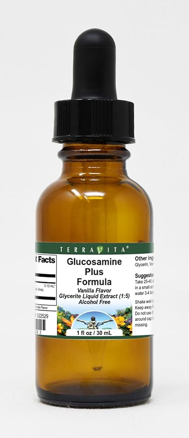 Terravita Glucosamine Plus Formula Glycerite Liquid Extract (1:5) - Vanilla Flavored (1 oz ZIN: 522529) - 3 Pack
