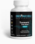 Organic Turmeric &amp Ginger Capsules 500mg | Immune Boost Joint &amp Heart Health Non-GMO BioPerine Enhanced Absorption Supplement
