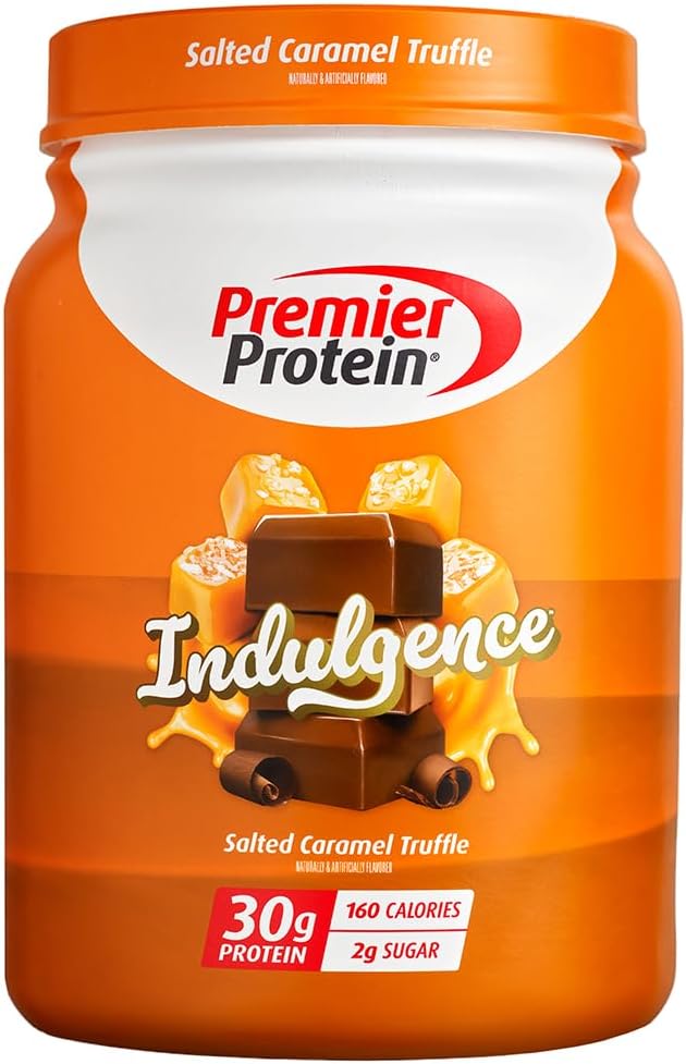 Premier Protein Powder Indulgence Salted Caramel Truffle 30g Protein 160 Calories 2g Sugar Gluten Free (17 Servings)