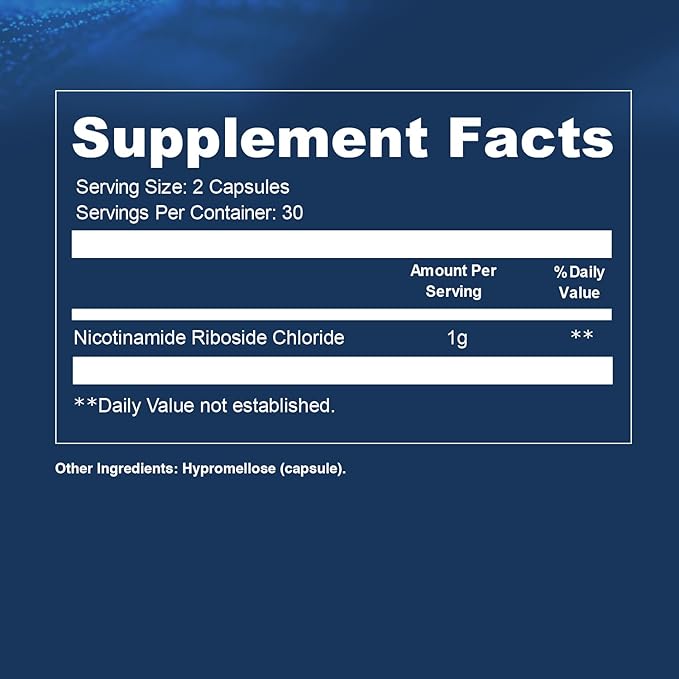 Opti + NAD Plus Capsules | NAD+ Supplement with Nicotinamide Riboside Chloride | Support Energy Healthy Aging Metabolism &amp Vitality* | 60 Capsules/30 Servings