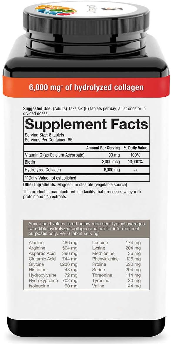 Youtheory Collagen Plus Biotin 390 Tablets (4 Pack)