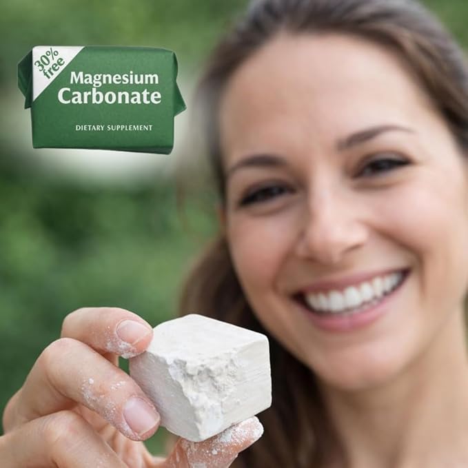 Magnesium Carbonate Cubes – 12 Pack | Pure Food Grade Non-GMO Gluten-Free Vegan | Easy to Dissolve Natural Wellness Mineral Made in Mexico – LENICO