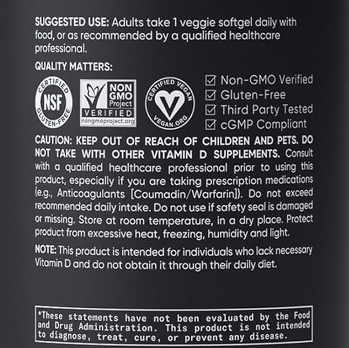 GOOFY TURTLE Sports Vitamin D3 K2 with 5000iu of Plant-Based D3 &amp 100mcg of Vitamin K2 as MK-7 Non-GMO Verified &amp Vegan Certified - 160 Liquid Softgels