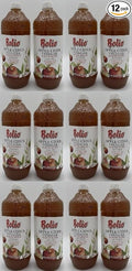 Apple Cider Vinegar With The Mother byBolio Unfiltered No Preservatives All Natural Raw Unpasteurized 32 Fl Oz Pack of 12