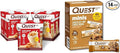 Quest Protein Shake Salted Caramel 4 Count Bundle with Mini Chocolate Chip Cookie Dough Protein Bars 14 Count