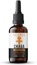 Vesper Chaga Mushroom Liquid Extract - Double Extraction with Wild Huckleberries for Antioxidant Support Immune Health USA-Grown for Vitality &amp Cellular Defense – 2oz