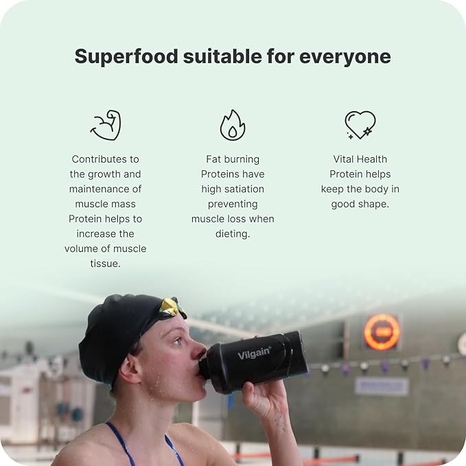 Vilgain® Whey Protein Powder Grass Fed | 100% Pure Whey Protein Powder | Fast Muscle Recovery and Building | Natural Taste | Premium Quality Powder (35.27 oz Salted Caramel)