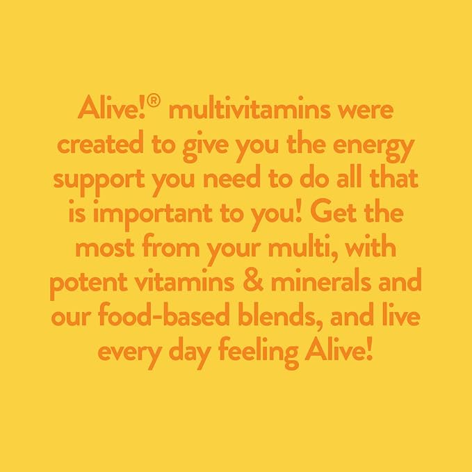 Nature's Way Alive! High Potency Daily Energy Multi-Vitamin Multi-Mineral Once Daily 60 Tablets Pack of 2