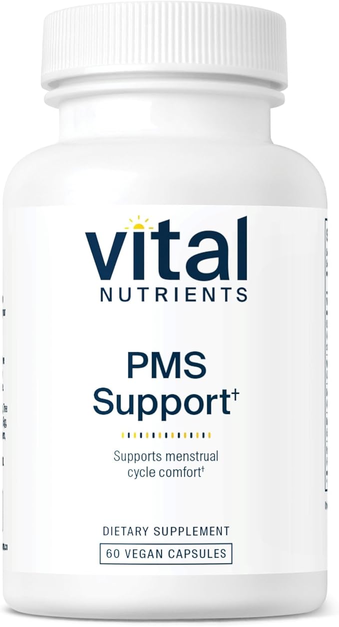 Vital Nutrients PMS Support - Vitex Berry &amp Passionflower Extract for Premenstrual Support &amp Hormone Balance* - Vitamin B6 PMS Supplements - Gluten Dairy Soy Free - Non-GMO - 60 Capsules