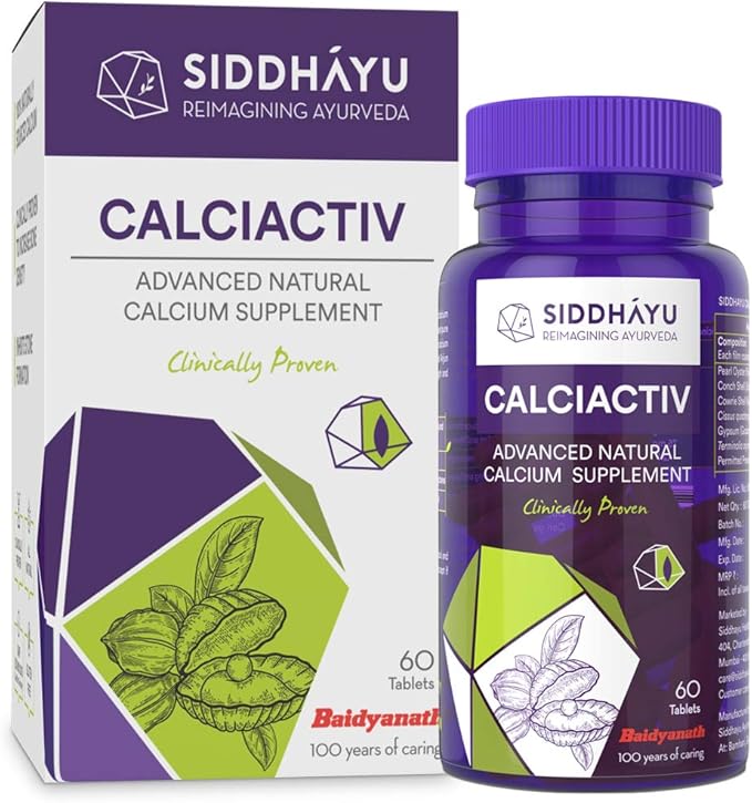 Siddhayu Calciactiv Natural Calcium Supplement for Women I 60 Tablets X 1