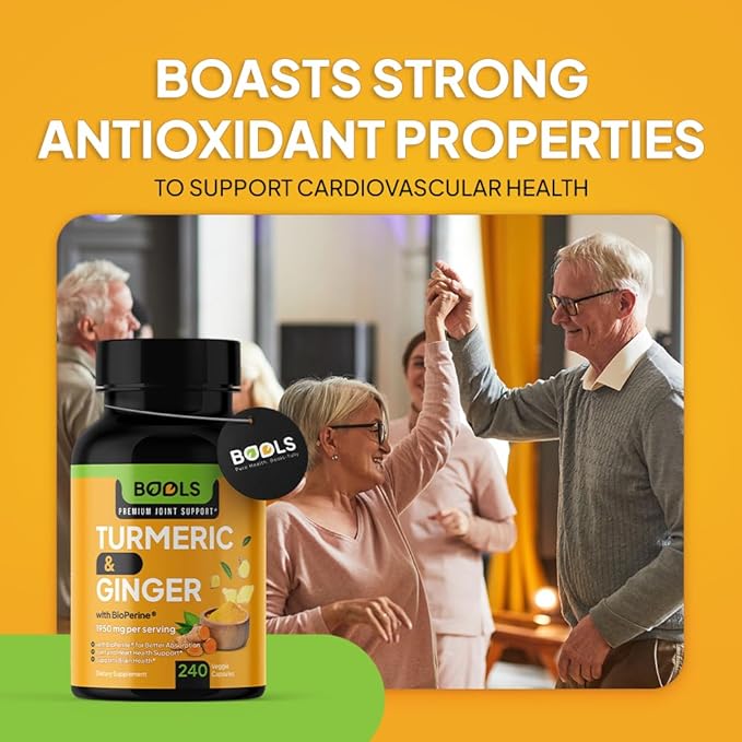 Turmeric Curcumin Supplement with BioPerine &amp Ginger Turmeric Curcumin with Black Pepper 1950mg for Max Absorption Joint Support- Non-GMO Turmeric Supplement Vegan 240 Capsules