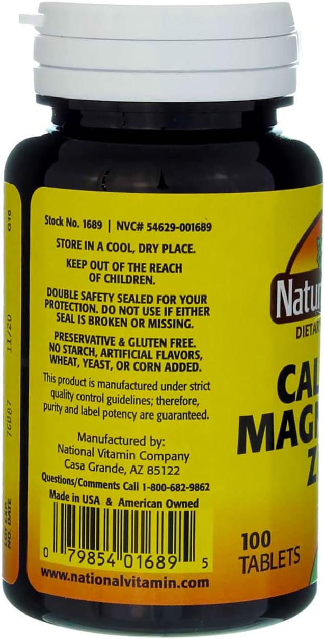Nature's Blend Calcium Magnesium Zinc 100 Tablets (Pack of 4)
