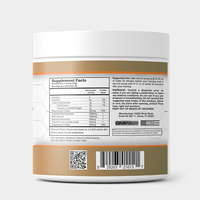 Muscleology Category5 Stim-Free Pre-Workout – Creatine Beta-Alanine &amp Magnesium Performance Formula – Electrolytes for Strength Power &amp Endurance – No Caffeine – Strawburst Flavor