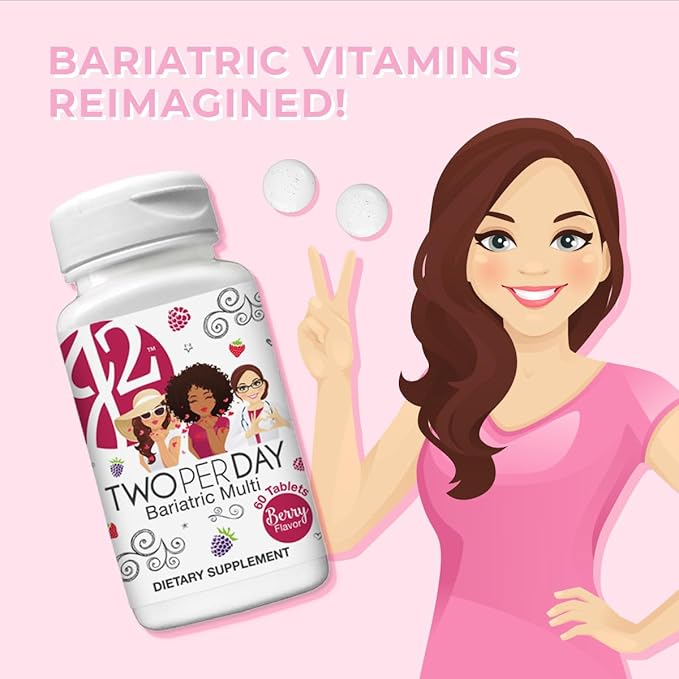 Bariatric Eating J2 Two per Day Multivitamin Chewable Berry Tablets (30-Day Supply)