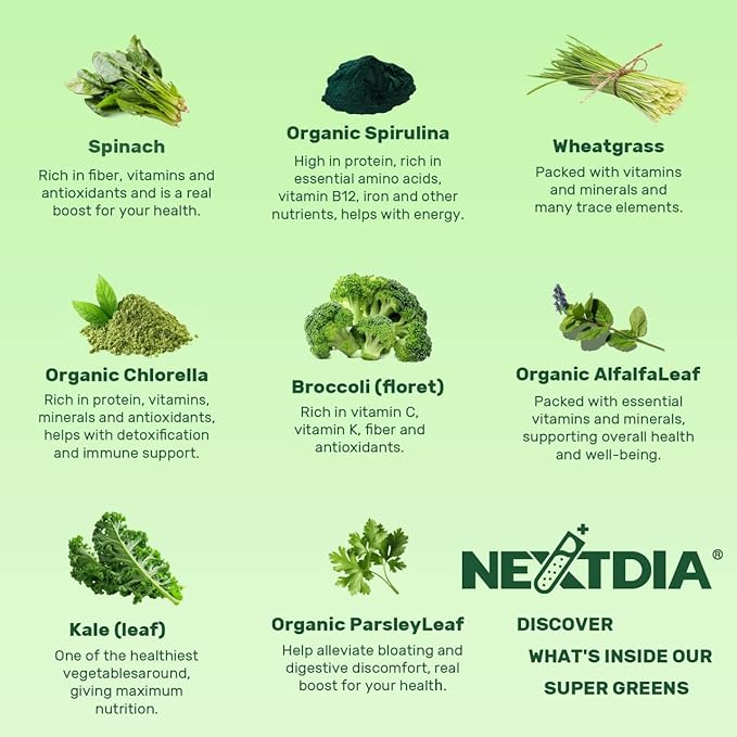 Super Greens Multivitamin Gummies Daily Greens Superfood Gummies w/Spirulina Chlorella Multivitamins Prebiotic Fiber Adaptogens Support Digestive &amp Gut Health Immunity Focus &amp Energy