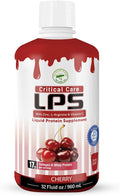 Nutritional Designs LPS Liquid Collagen &amp Whey Protein Supplement - Non-GMO Drink Sugar-Free - Promotes Healthy Skin &amp Hair for Men &amp Women Cherry (Critical Care)