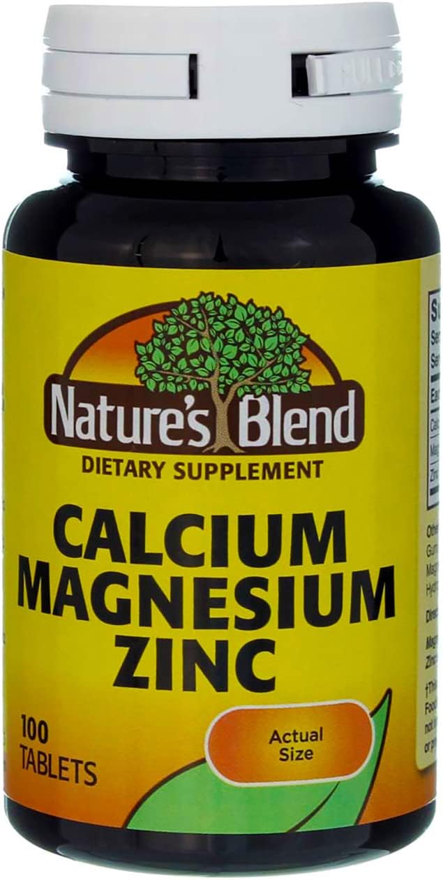 Nature's Blend Calcium Magnesium Zinc 100 Tablets (Pack of 12)