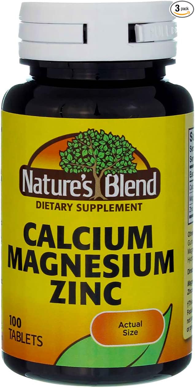 Nature's Blend Calcium Magnesium Zinc 100 Tablets (Pack of 3)