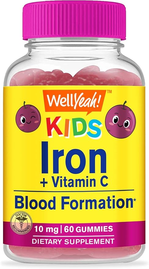 WellYeah Biotin Kids + Iron + Vitamin C Kids Gummies Bundle - Great Tasting Vitamin Supplement Gluten Free GMO Free Chewable Gummy