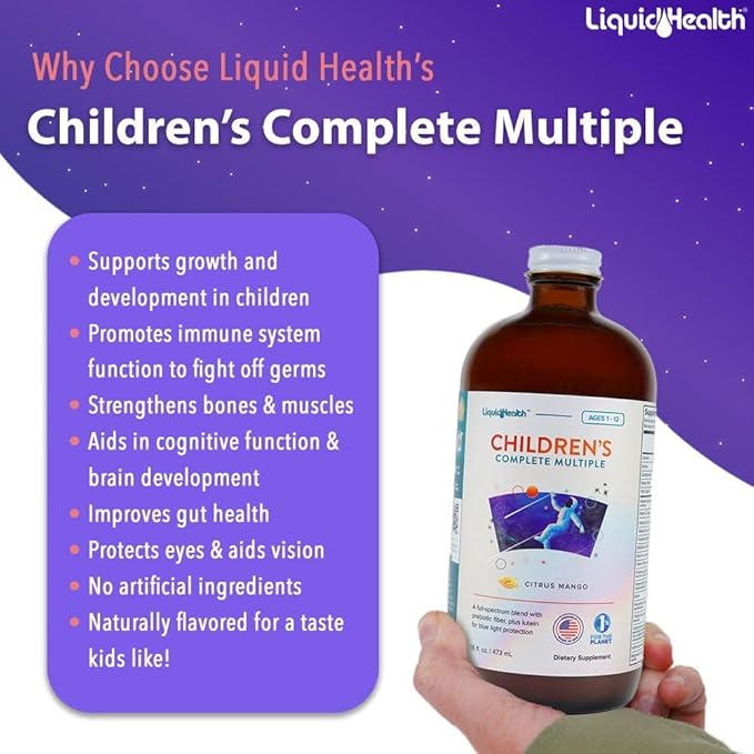 LIQUIDHEALTH Children's Complete Multivitamin &amp Women's Prenatal/Postnatal Liquid Multivitamin for Before During &amp After Pregnancy - Immune Support Health &amp Wellness for Moms &amp Kids