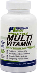 Performance Inspired Nutrition - Whole Food Multi Vitamin â€“ 1 Billion CFU Probiotics â€“ BCAAs â€“ Energizing Herbal Complex - 90 Count (Pack of 1)