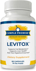Simple Promise Levitox - Milk Thistle Liver Detox Supplement with Dandelion Root and Artichoke Extract - Supports Liver Health Metabolism and Digestion - 60 Capsules