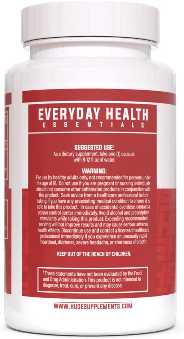 Huge Supplements CoQ10 200mg Coenzyme Q10 per Serving High Potency Heart Health Supplement with Antioxidant Benefits (60 Capsules)