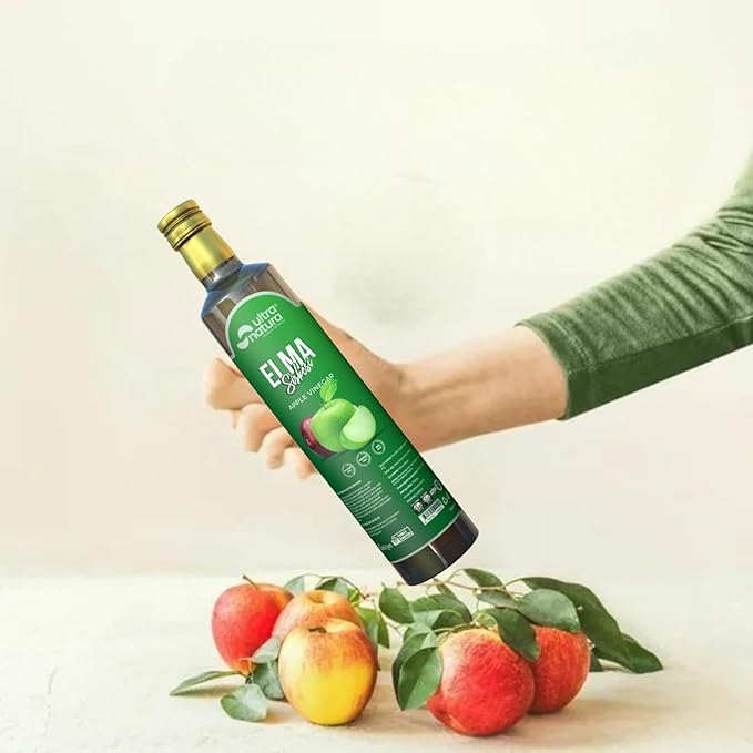 Ultra Natura Raw Apple Cider Vinegar – 16.9 fl oz (500ml) – Unfiltered Naturally Fermented Non-GMO – Supports Digestion Immunity &amp Detox – Made in Turkish