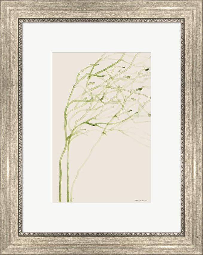 Thistle and Thatch by Kamdon Kreations Framed Art Print Wall Picture Silver Scoop Frame 16 x 20 inches