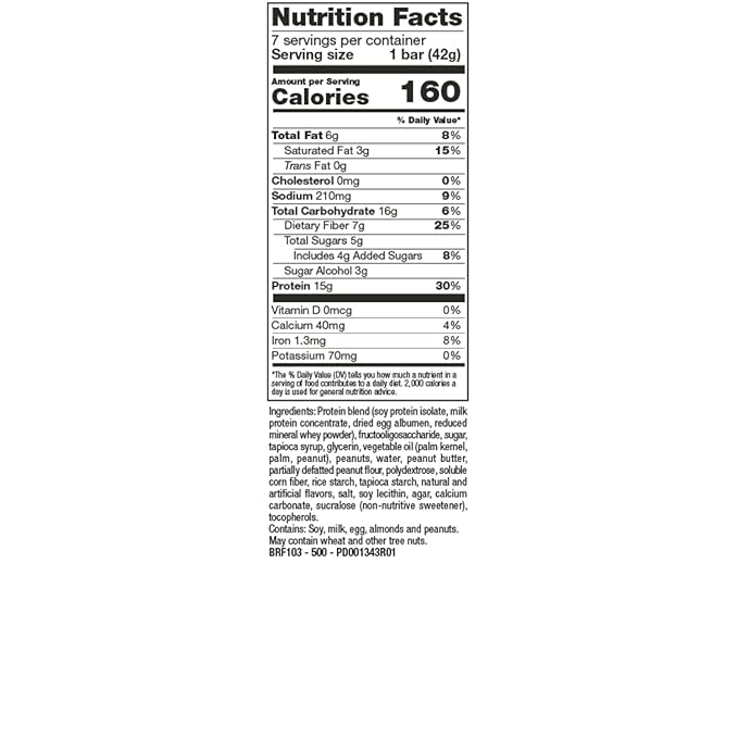 PROTIFIT - Low Calorie Fluffy Nutter Protein Bar 2 Pack High Protein 15g Protein Low Carb Low Sugar Ideal Protein Compatible 7 Servings Per Box (2 Pack)