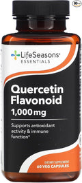 LifeSeasons Essentials Quercetin Flavonoid - Supports Antioxidant Activity &amp Immune Function - Boosts Allergy Defense &amp Sinus Health - Assists Natural Regulation Histamine - 1000mg - 60 Capsul