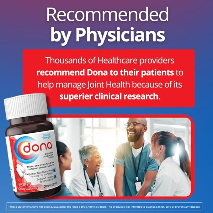 DONA Crystalline Glucosamine Sulfate 60 caplets (3 Pack)F
