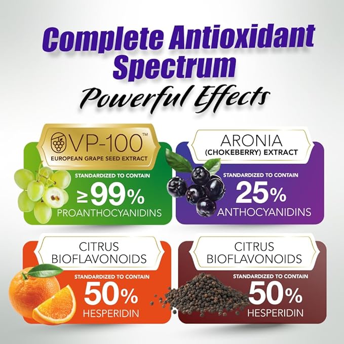 LABO Nutrition Vitale OPCs | Premium European Grape Seed Extract with Aronia Citrus Bioflavonoids | Supports Circulation Skin Health and Cellular Protection | 100% polyphenols 90 Softgels