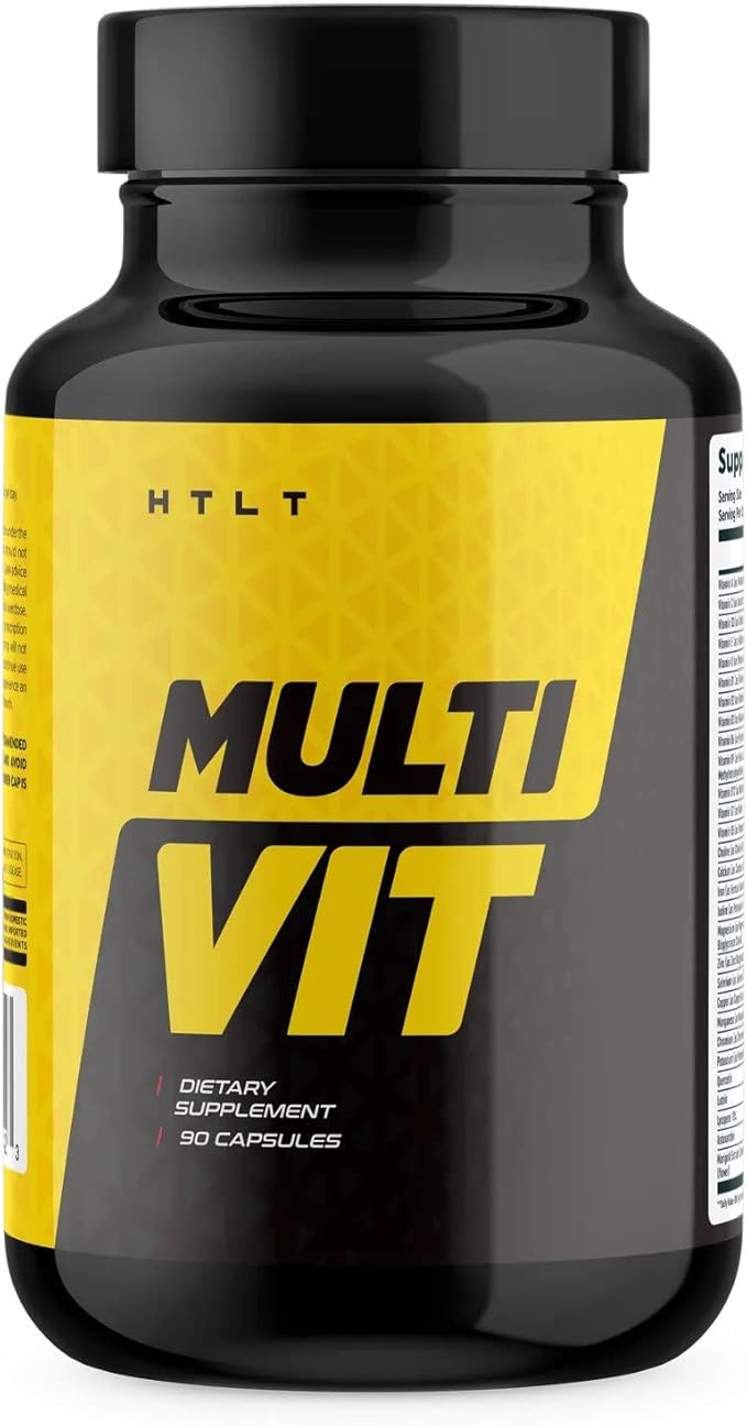 Multi VIT by HTLT | Complete Multivitamin for Men and Women | Daily Energy and Immunity Supplement | with Minerals and Antioxidants for Muscle Recovery (90 Capsules)