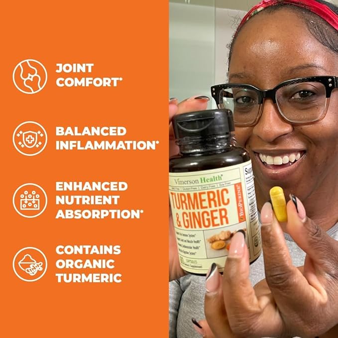 Turmeric Supplement and Ginger Root Joint Support Supplement &amp Complete Multivitamin for Women
