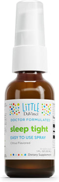 DAVINCI Labs Sleep Tight - Kids Melatonin Supplement to Support Restful Sleep Focus Cognitive Health and Social and Verbal Skills* - with 3mg Melatonin - Citrus Flavor - 30ml 75 Servings