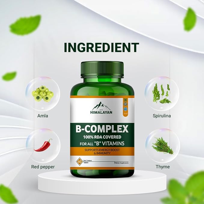 Plant Based Vitamin B Complex Supplement | Methylated Vitamin B12 1000 mcg with B1 B2 B3 B5 B6 | B12 Sublingual &amp Organic B Vitamins for Energy Nervous System Digestion &amp Immunity – 60 T