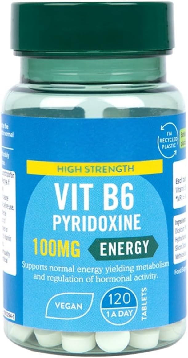 H and B High Strength Vitamin B-6 + Pyridoxine 100mg 120 Tablets