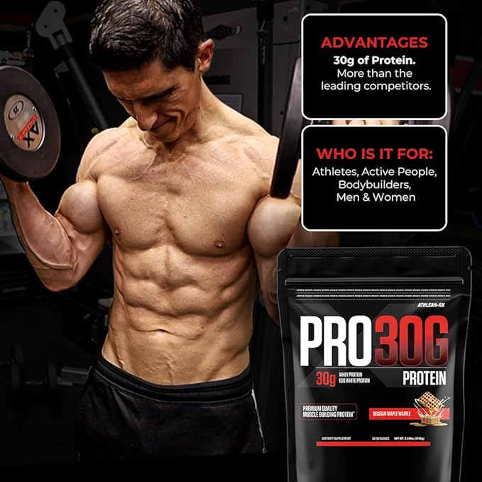 ATHLEAN-X PRO-30G Premium Whey Protein Isolate Powder Chocolate Fudge Brownie Gluten-Free Low Sugar 30g of High Protein Powder for Muscle Recovery &amp Growth