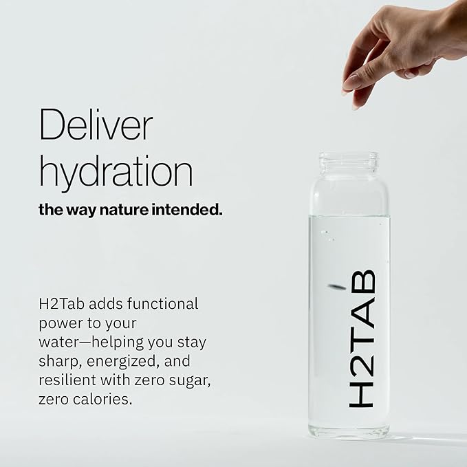 Molecular H2TAB Hydrogen Tablets with Magnesium -12 PPM Hydrogen Tablets for Drinking Water -Rich in Antioxidants Supports Cellular Health Recovery &amp Cognitive Function (30 Counts Unflavored)