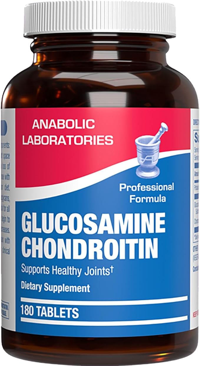 Advanced Glucosamine and Chondroitin for Adults - Clinical Formula Naturally Derived Bone Joint Tendon and Ligament Supplement with High Strength Glucosamine Complex - Up to 180 Day Supply