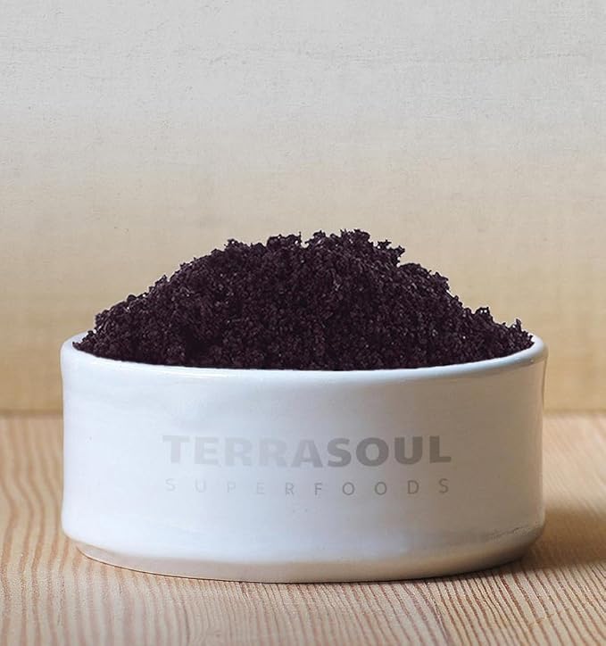 Terrasoul Superfoods Organic Acai Berry Powder 4 Oz (Pack of 2) Freeze-Dried for Freshness Omega Fats Boost for Smoothie Bowls and Antioxidant-Packed Superfoods Recipes