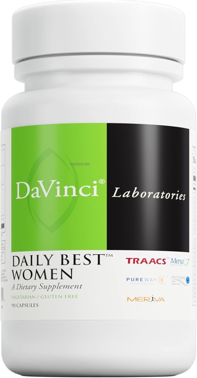 DAVINCI Labs - Daily Best Women - A Dietary Supplement with VitaminB6 Vitamin B12 Vitamin C Vitamin K2 and More - Vegetarian Gluten-Free - 90 Capsules