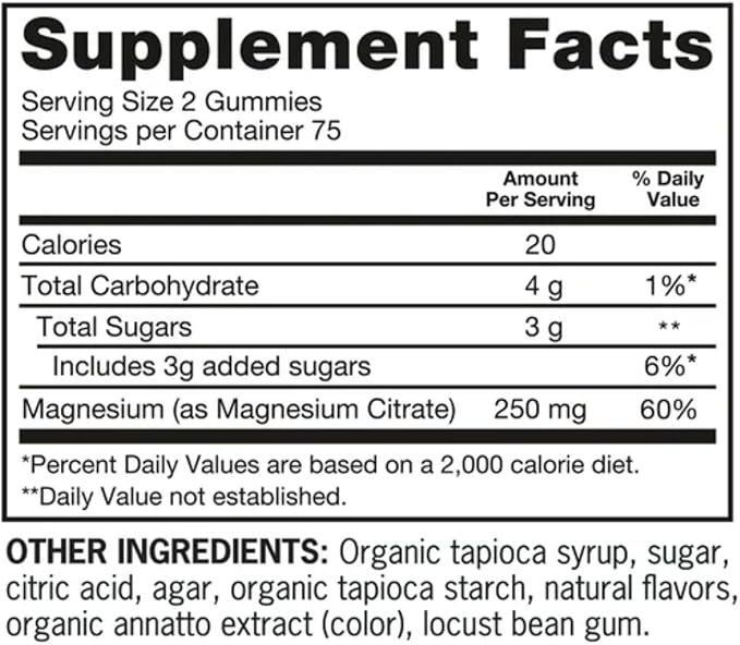 Extra Strength Magnesium Citrate Gummies 250 mg – 150 Count – Vegetarian &amp Gluten Free Orange Flavor (Pack of 1)