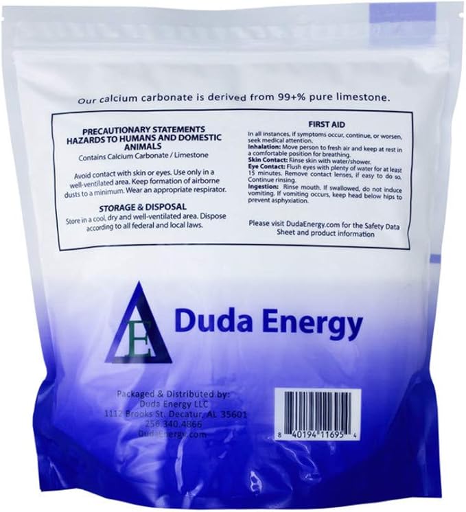 25 lb (5 x 5 lb Bags) Food Grade 97+% Calcium Carbonate from Ground Limestone