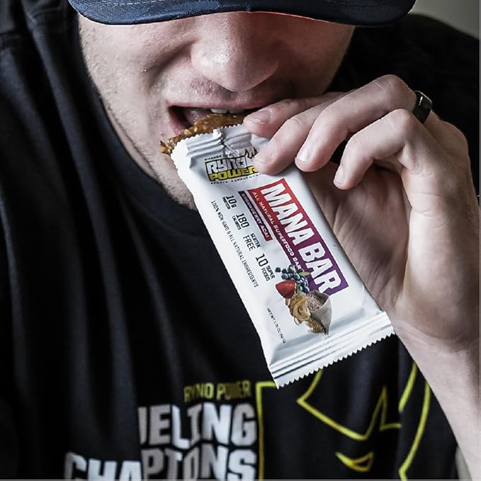 Ryno Power Mana Protein Bar Caddy (12 Servings) 'Strawberry Acai'