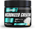 Micronized Creatine Monohydrate Powder - 300g Creatine Powder with 60 Servings to Support Strength Endurance and Recovery - Perfect Fitness Supplement for Muscle Building