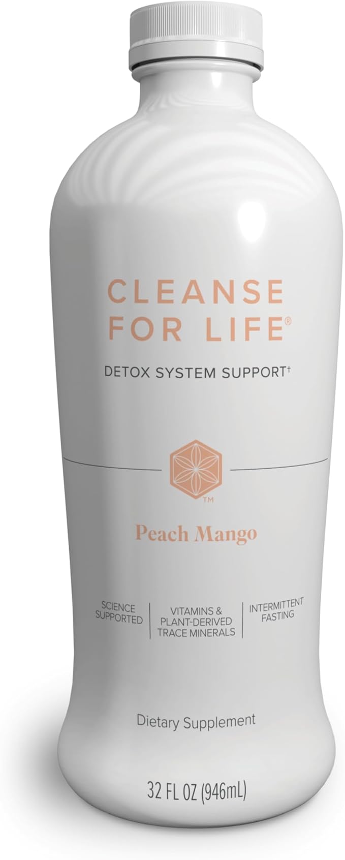 Isagenix Cleanse for Life - Detox System Support with Vitamins &amp Minerals - Support Healthy Metabolism with Antioxidant Supplement - Gluten &amp Soy Free Cleanse Drink - Peach Mango 32 Oz