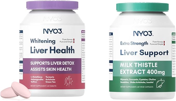 NYO3 Milk Thistle Liver Detox Supplement Support Liver Detoxify &amp Assist Skin Health Supplement 2 Pack