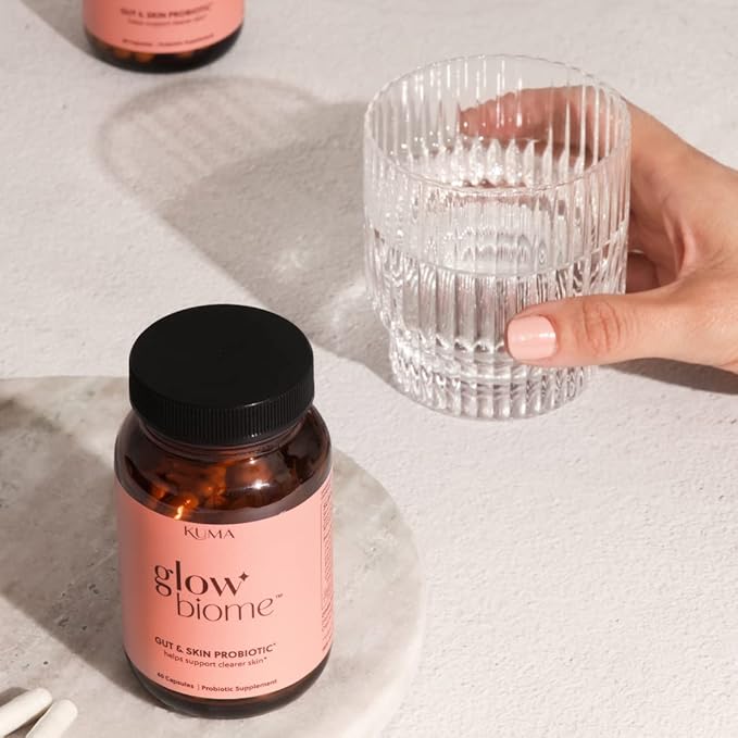 Kuma Glow Biome Clear Skin Probiotics + Prebiotic Capsules 60Ct.